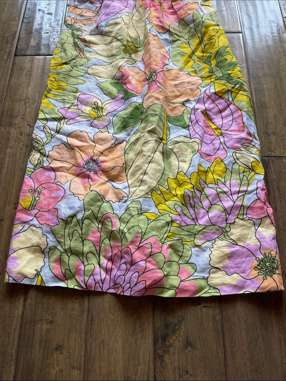 FARM Rio Spring Affair Floral Print Linen Maxi Dress - Picture 12 of 15